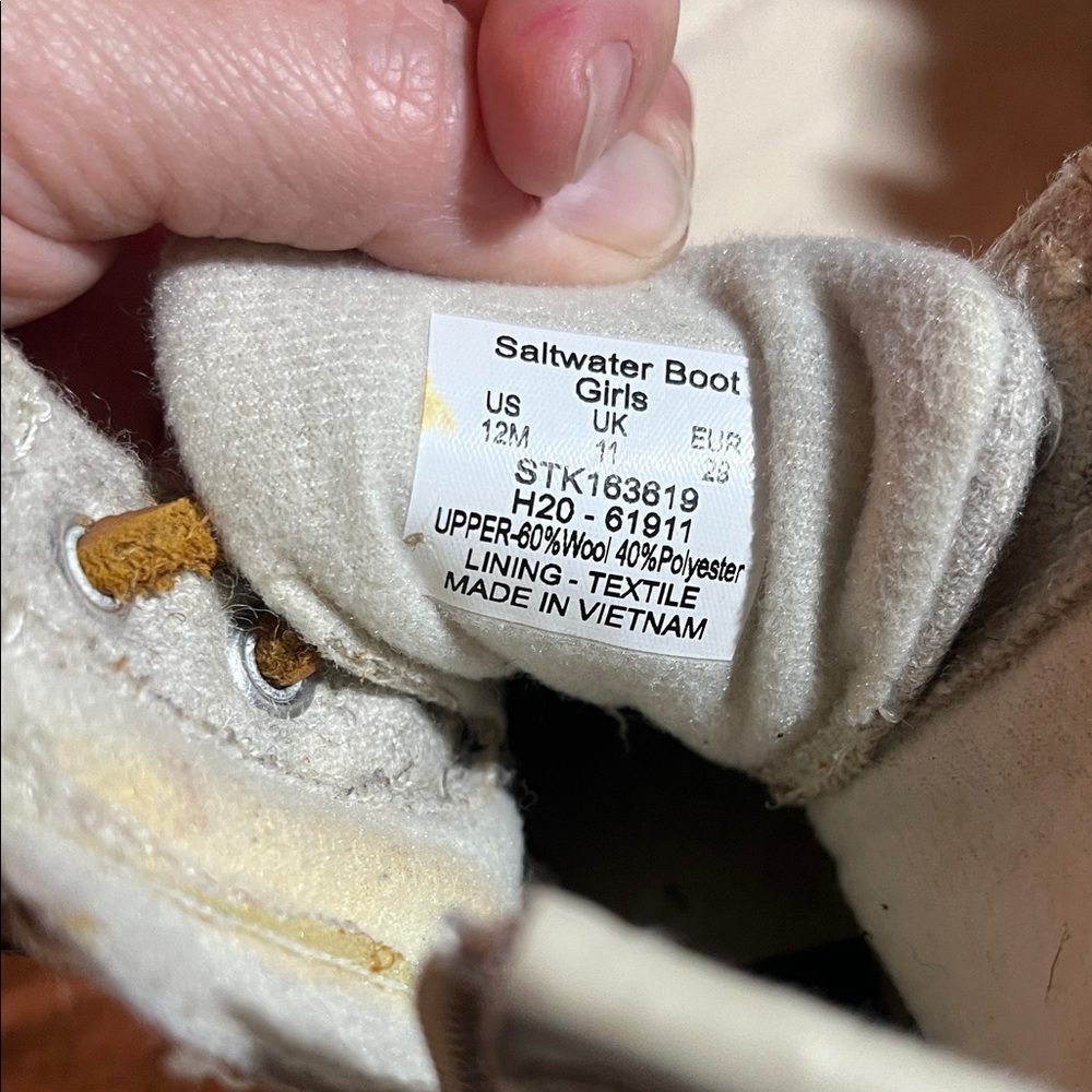 Sperry Kids White and Tan Boots - Picture 8 of 8